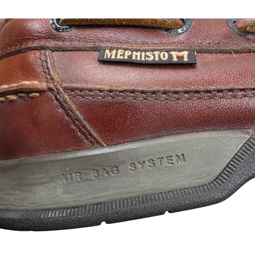Mephisto Spinnaker Boat Shoes Mens 9.5 Brown Leather Air-Bag System Loafer